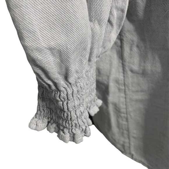 Who What Wear SZ LARGE Adorable button & roushed sleeve details. 💯 cotton - Picture 2 of 8